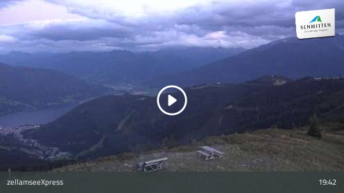 Zell am See zellamseeXpress snow cam captured at 12 September 2026 at 7:57 pm GMT+2
