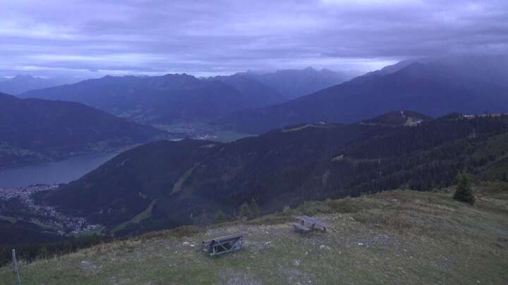 Zell am See zellamseeXpress snow cam captured at 13 September 2026 at 7:32 pm GMT+2