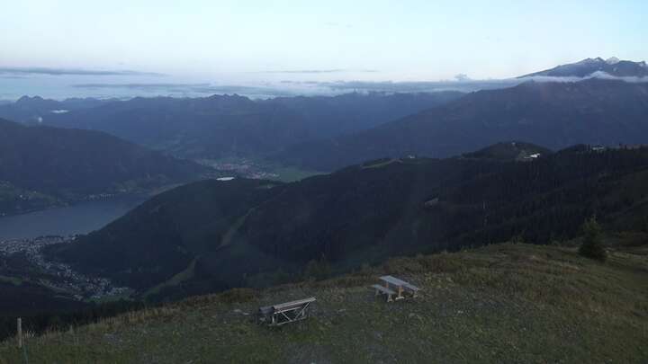 Zell am See zellamseeXpress snow cam captured at 17 September 2026 at 10:15 pm GMT+2