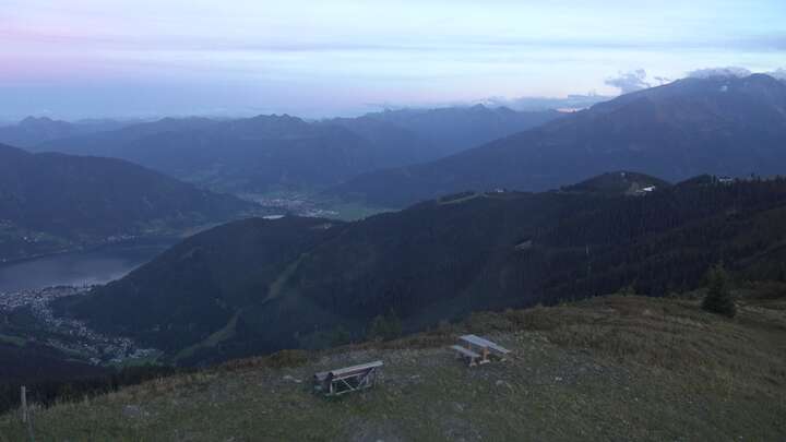 Zell am See zellamseeXpress snow cam captured at 19 September 2026 at 7:28 pm GMT+2