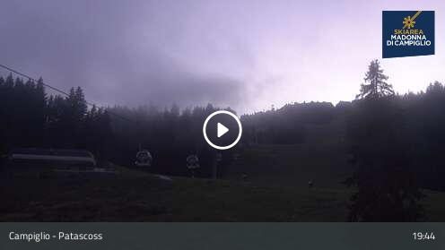 Madonna di Campiglio Patascoss snow cam captured at 12 September 2026 at 7:53 pm GMT+2