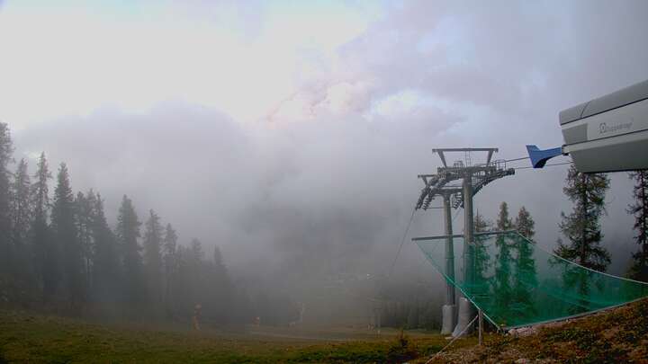 Carezza Pra di Tori Upper Station snow cam captured at 17 September 2026 at 10:10 pm GMT+2
