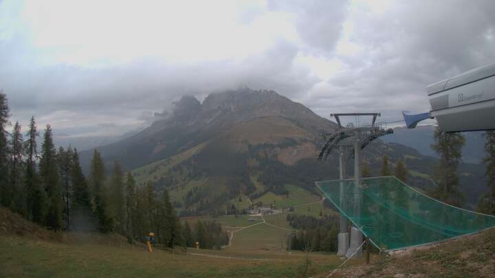 Carezza Pra di Tori Upper Station snow cam captured at 18 September 2026 at 7:14 pm GMT+2