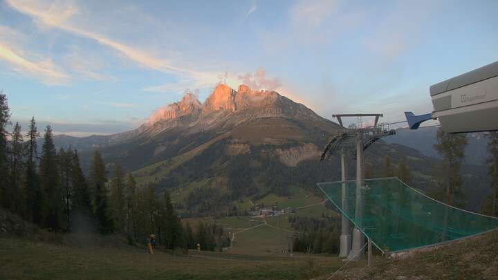 Carezza Pra di Tori Upper Station snow cam captured at 19 September 2026 at 7:16 pm GMT+2