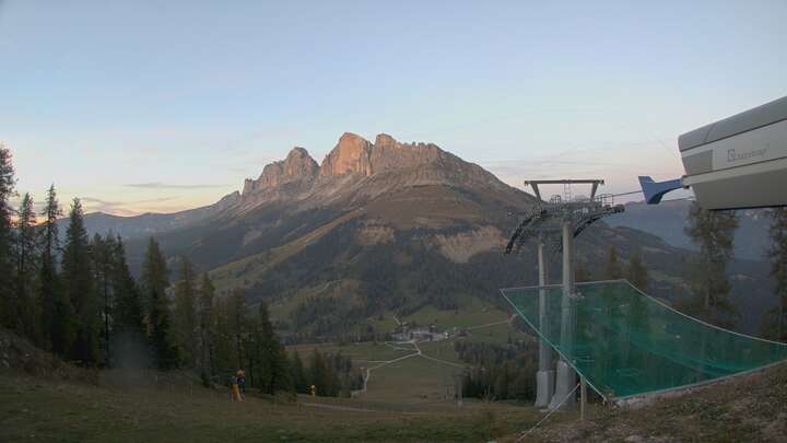 Carezza Pra di Tori Upper Station snow cam captured at 23 September 2026 at 7:24 pm GMT+2