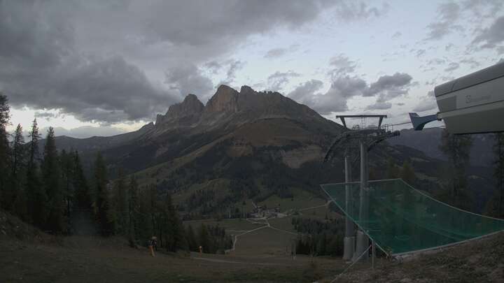 Carezza Pra di Tori Upper Station snow cam captured at 24 September 2026 at 7:28 pm GMT+2