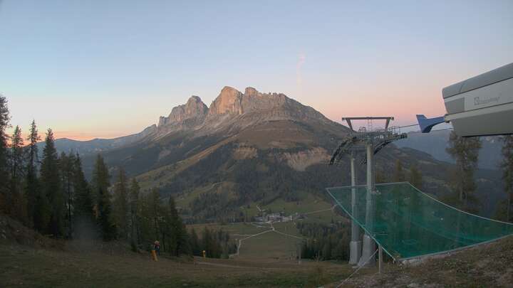 Carezza Pra di Tori Upper Station snow cam captured at 26 September 2026 at 7:12 pm GMT+2