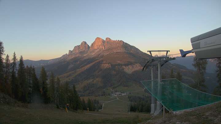 Carezza Pra di Tori Upper Station snow cam captured at 28 September 2026 at 7:03 pm GMT+2