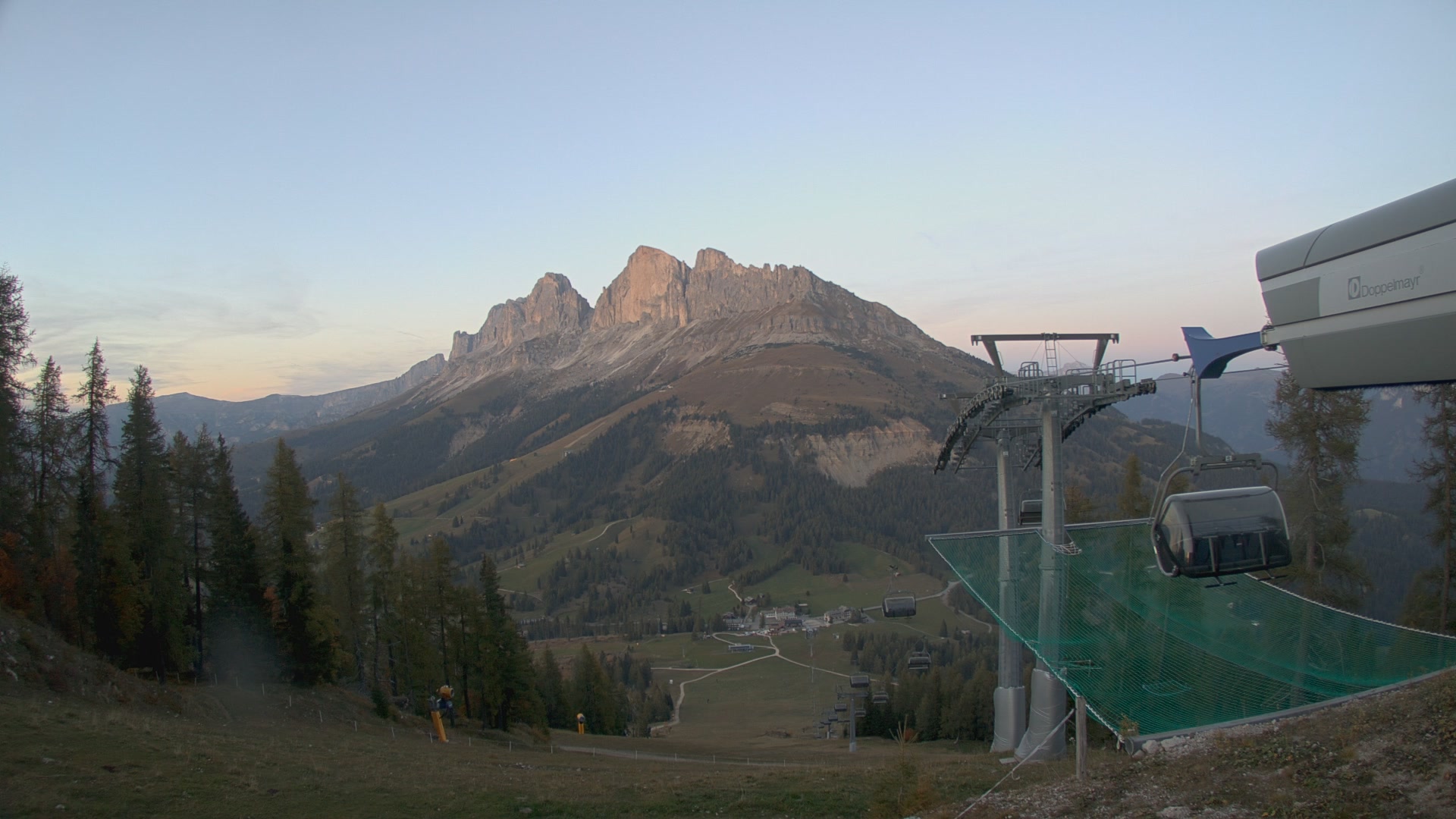Carezza Pra di Tori Upper Station snow cam captured at 3 October 2026 at 7:00 pm GMT+2