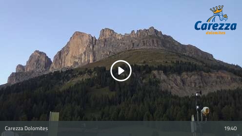 Carezza Base Station Pra di Tori snow cam captured at 12 September 2026 at 7:51 pm GMT+2