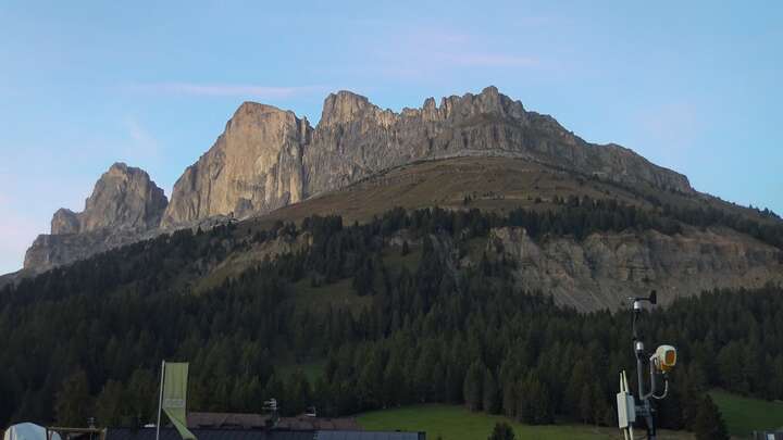 Carezza Base Station Pra di Tori snow cam captured at 23 September 2026 at 7:41 pm GMT+2