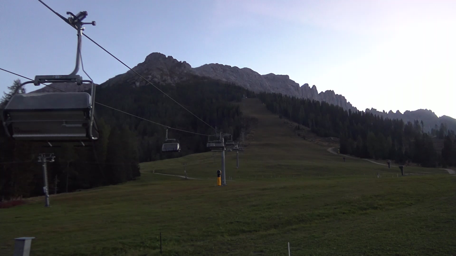 Carezza Base Station Pra di Tori snow cam captured at 3 October 2026 at 7:16 pm GMT+2