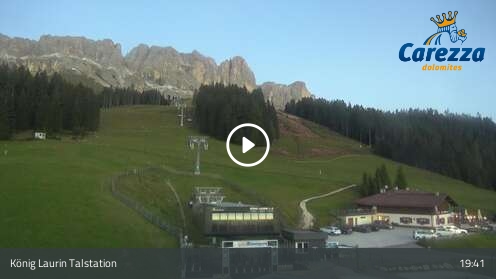 Carezza König Laurin Base Station snow cam captured at 12 September 2026 at 7:51 pm GMT+2