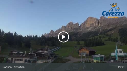 Carezza Paolina Base Station snow cam captured at 12 September 2026 at 7:51 pm GMT+2