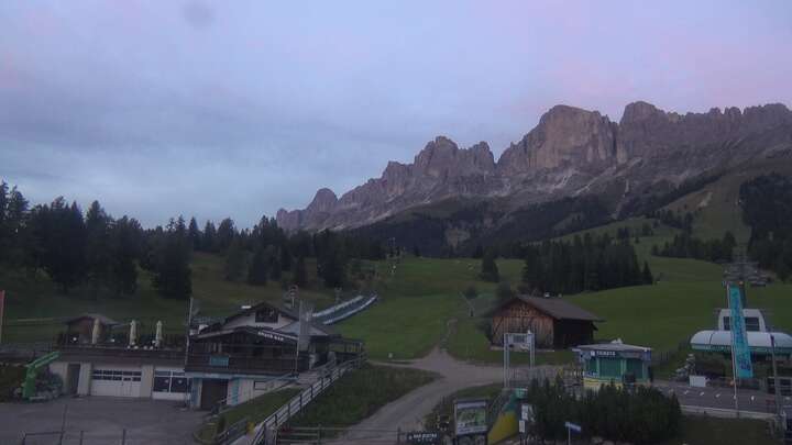 Carezza Paolina Base Station snow cam captured at 13 September 2026 at 7:41 pm GMT+2