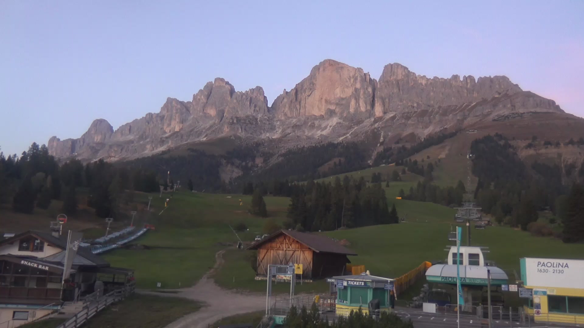 Carezza Paolina Base Station snow cam captured at 3 October 2026 at 7:16 pm GMT+2