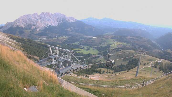 Carezza König Laurin Upper Station snow cam captured at 14 September 2026 at 7:40 pm GMT+2