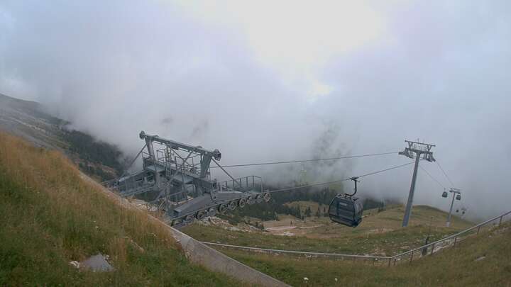 Carezza König Laurin Upper Station snow cam captured at 17 September 2026 at 10:10 pm GMT+2