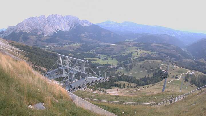 Carezza König Laurin Upper Station snow cam captured at 21 September 2026 at 7:20 pm GMT+2