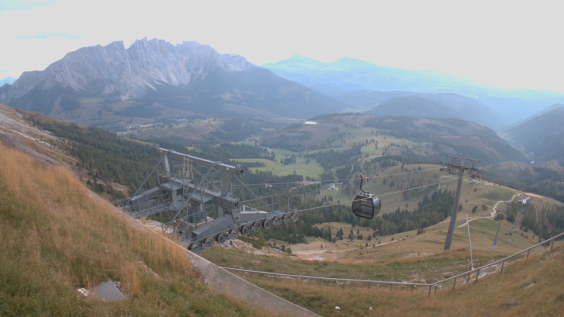 Carezza König Laurin Upper Station snow cam captured at 5 October 2026 at 7:10 pm GMT+2