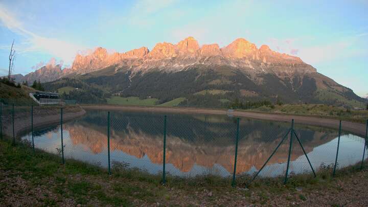 Carezza Speichersee Frin snow cam captured at 19 September 2026 at 7:16 pm GMT+2