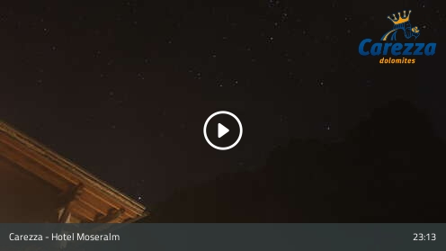 Carezza Hotel Moseralm snow cam captured at 12 September 2026 at 11:19 pm GMT+2