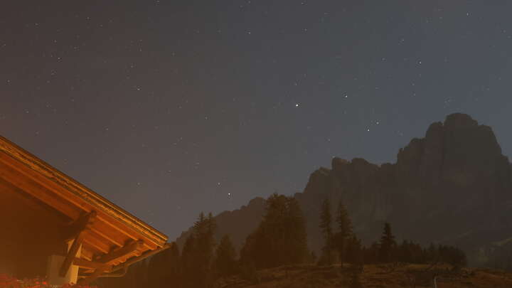 Carezza Hotel Moseralm snow cam captured at 28 September 2026 at 11:35 pm GMT+2