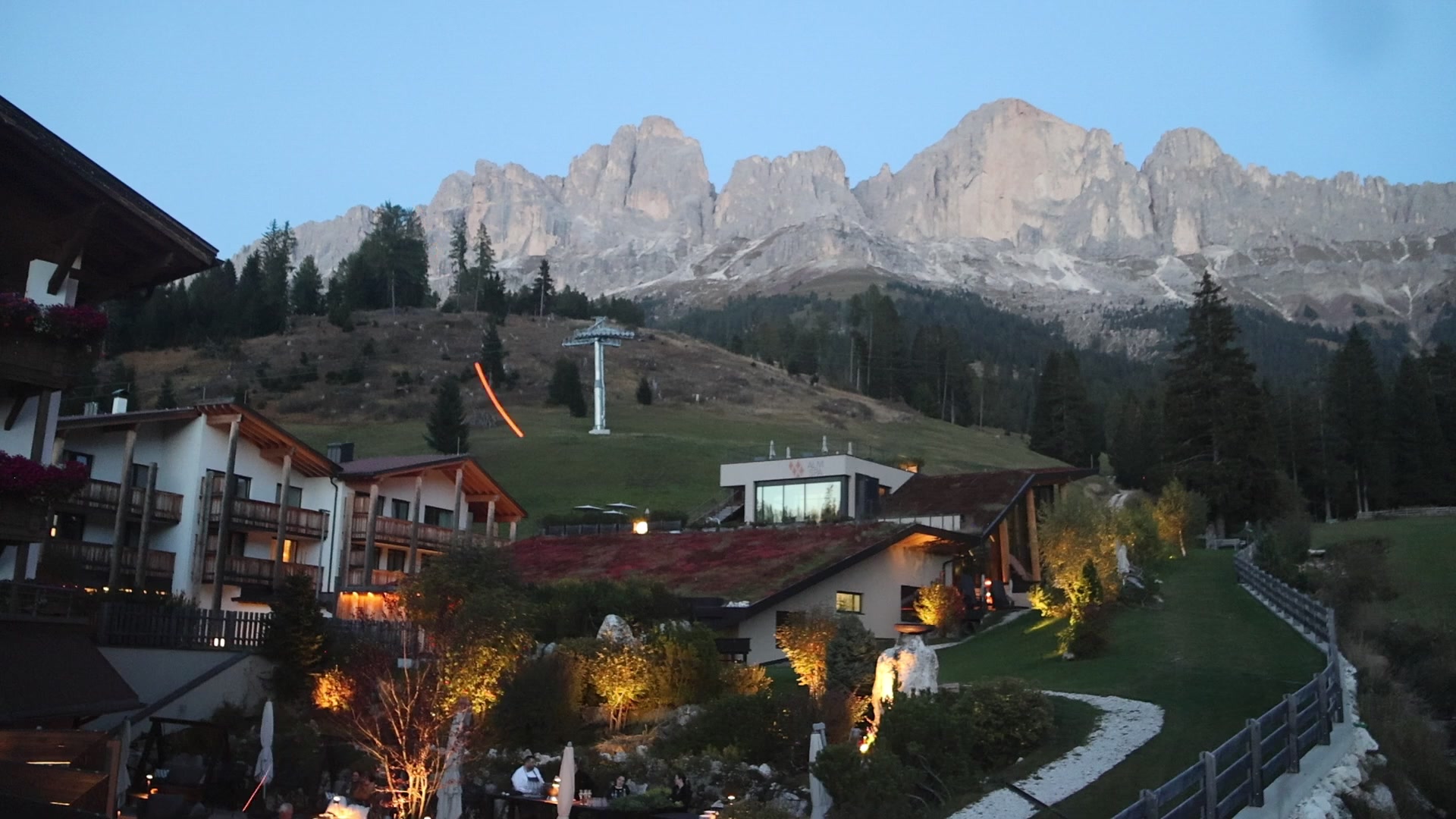 Carezza Hotel Moseralm snow cam captured at 3 October 2026 at 7:16 pm GMT+2