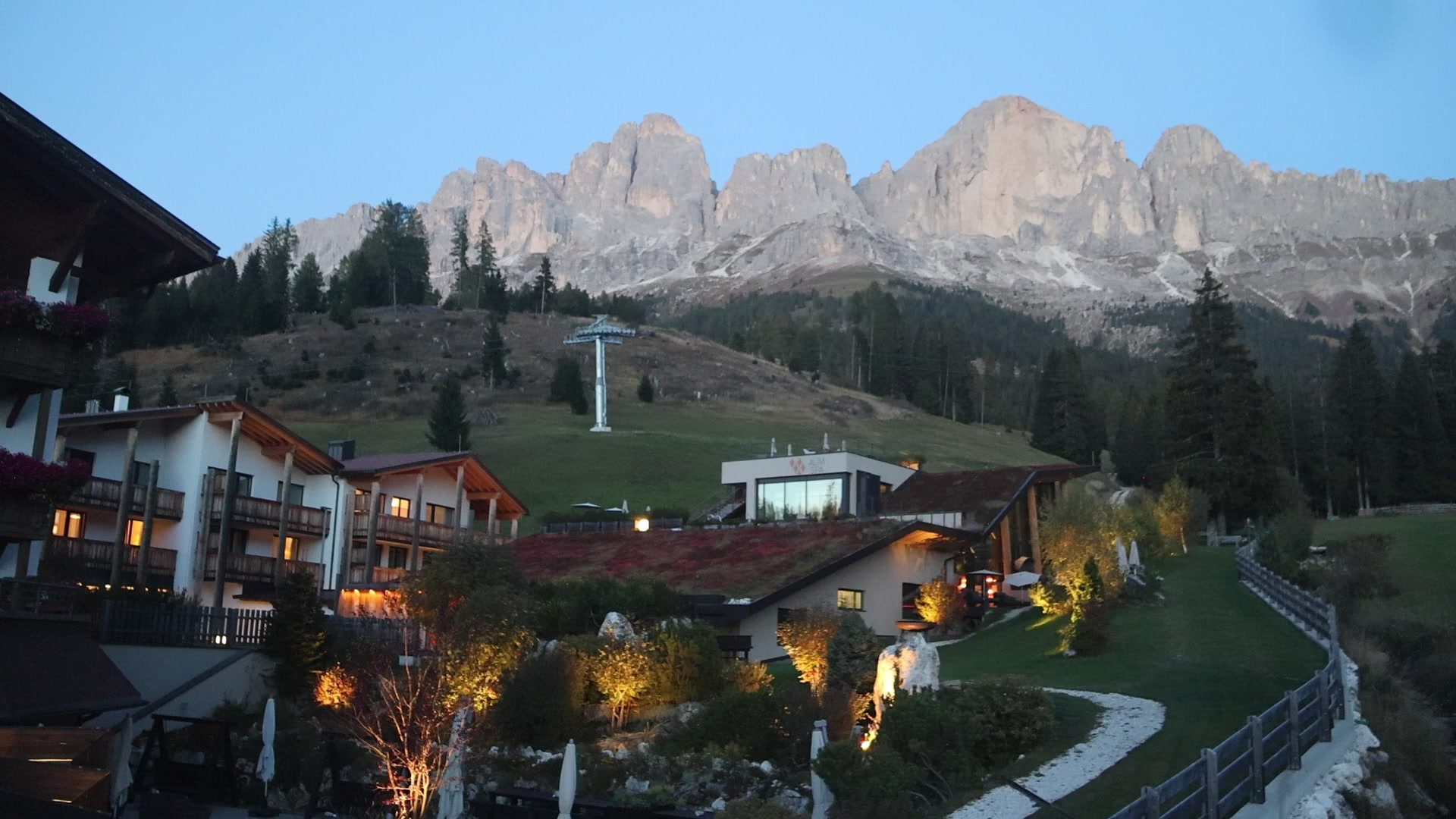 Carezza Hotel Moseralm snow cam captured at 4 October 2026 at 7:18 pm GMT+2