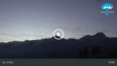 Champoluc (Monterosa) Crest snow cam captured at 12 September 2026 at 7:51 pm GMT+2
