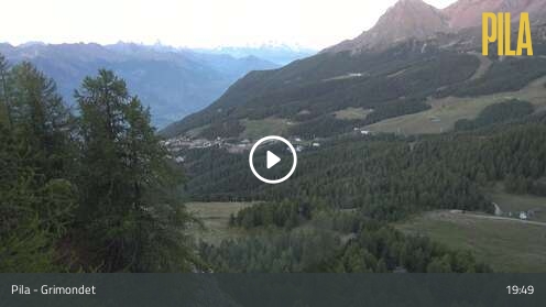 Gressan (Pila) Grimondet snow cam captured at 12 September 2026 at 7:52 pm GMT+2