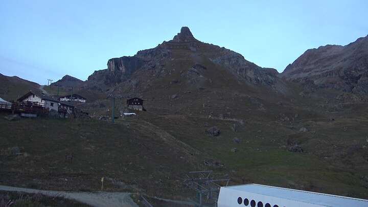 Gressoney-La-Trinité (Monterosa) Gabiet snow cam captured at 21 September 2026 at 7:37 pm GMT+2