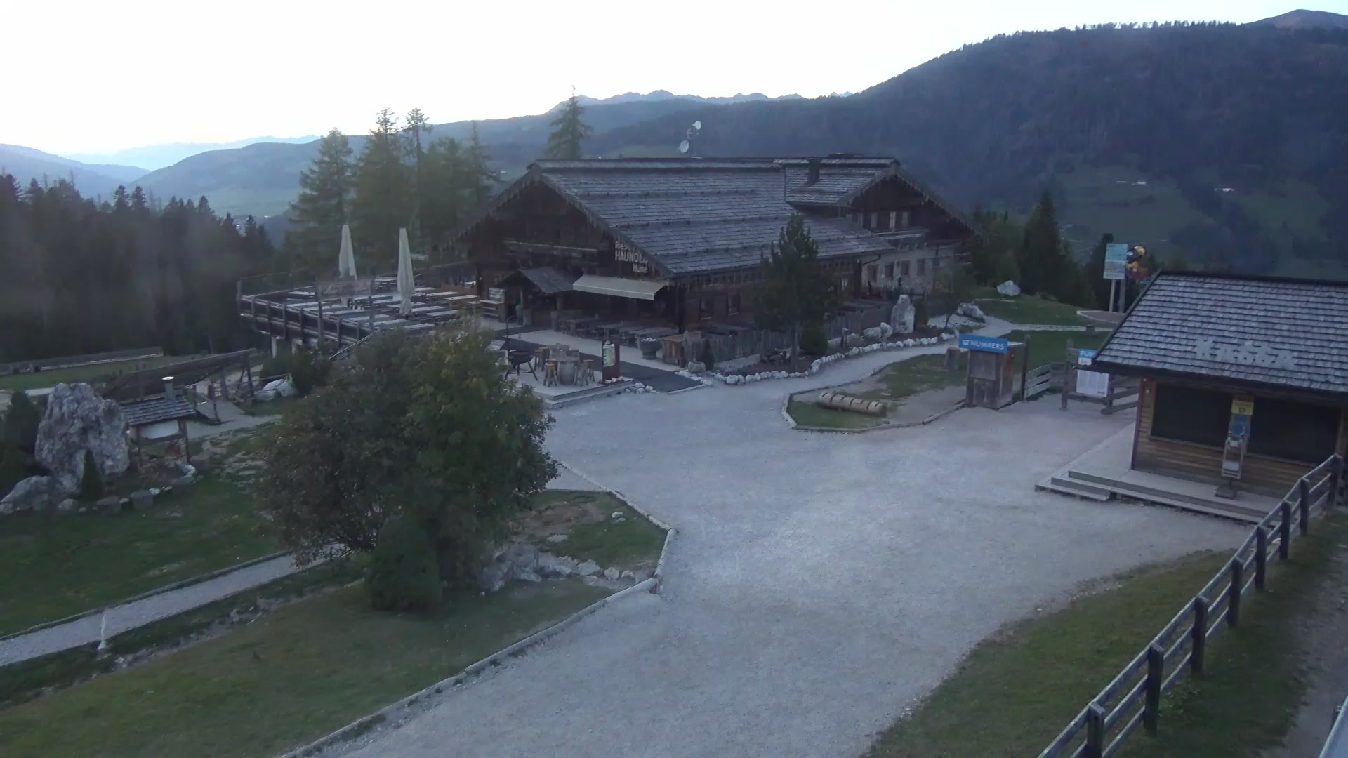 Innichen (3Zinnen Dolomites) Upper Station Haunold snow cam captured at 3 October 2026 at 7:03 pm GMT+2