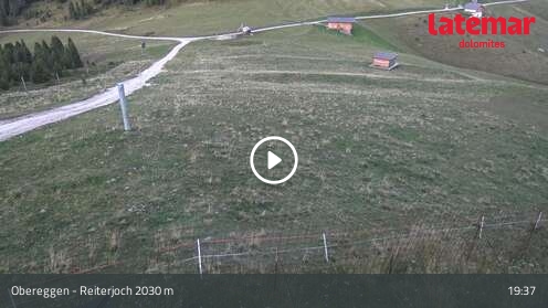 Obereggen Reiterjoch 2030 m snow cam captured at 12 September 2026 at 7:54 pm GMT+2