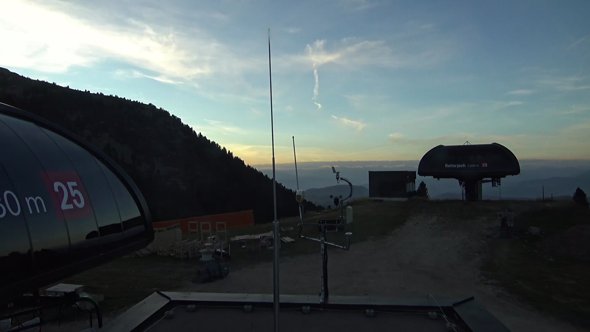 Obereggen Reiterjoch 2030 m snow cam captured at 4 October 2026 at 6:50 pm GMT+2