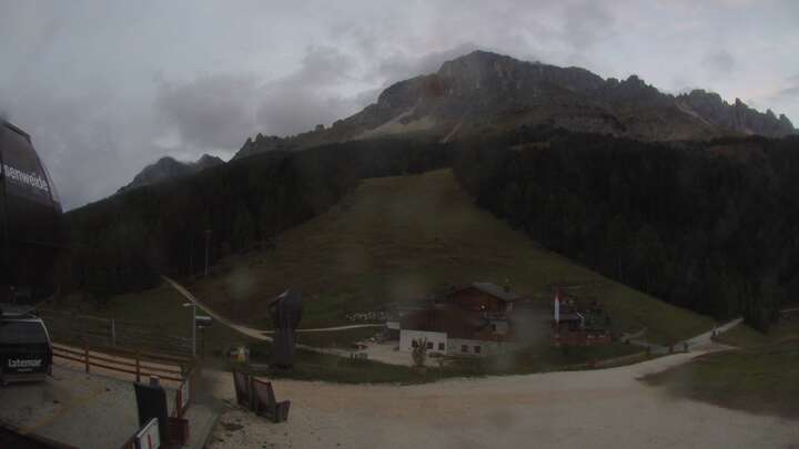 Obereggen Laner snow cam captured at 18 September 2026 at 7:28 pm GMT+2