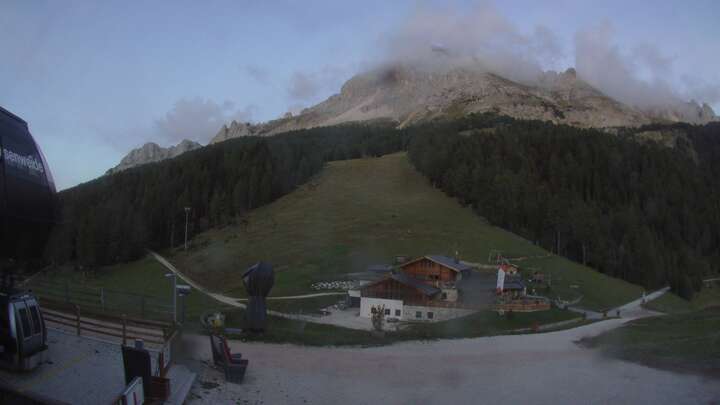 Obereggen Laner snow cam captured at 19 September 2026 at 7:36 pm GMT+2
