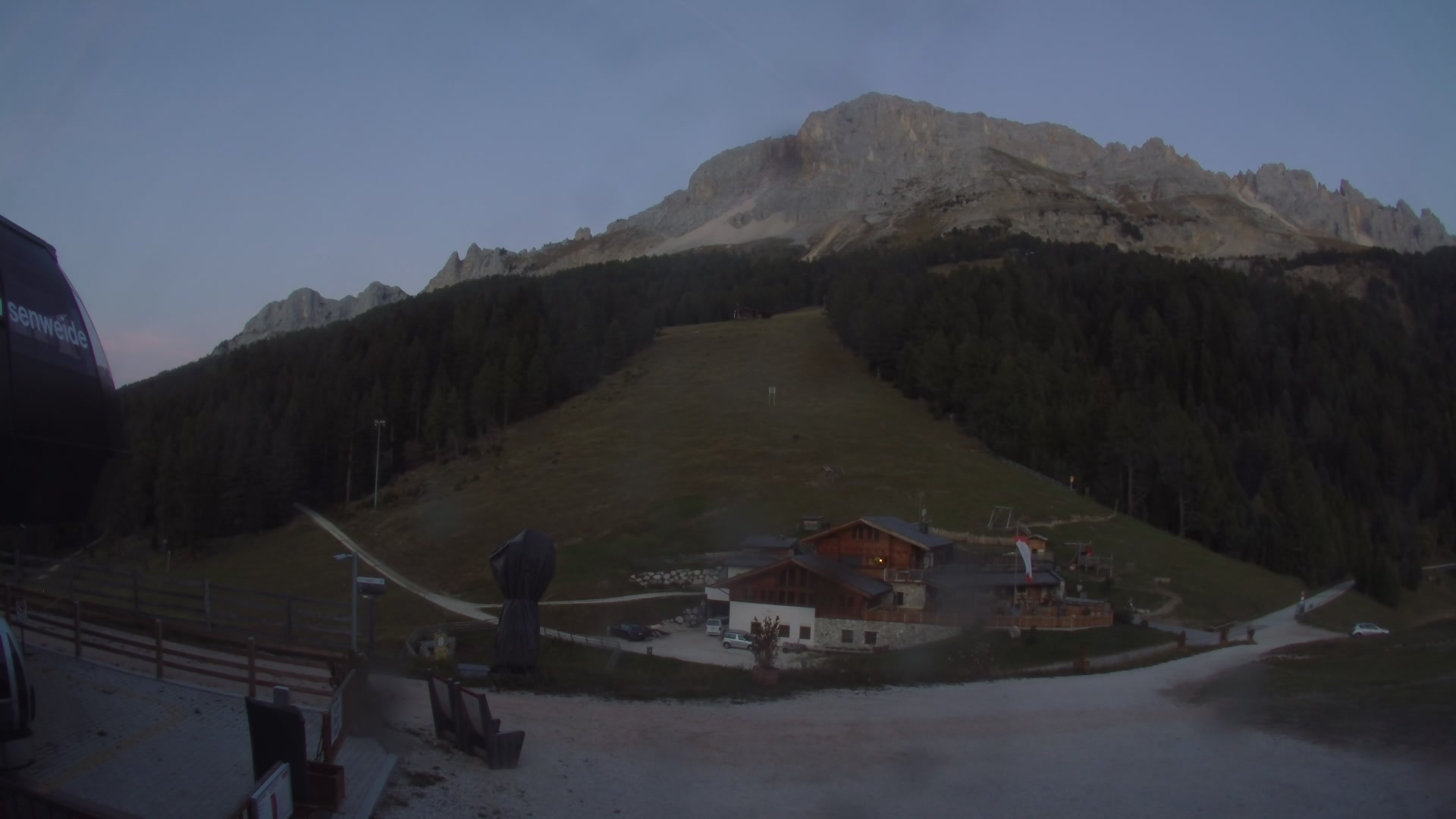 Obereggen Laner snow cam captured at 3 October 2026 at 7:10 pm GMT+2