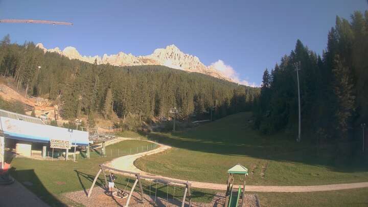 Obereggen Obereggen - Oberholz Base Station snow cam captured at 15 September 2026 at 6:09 pm GMT+2