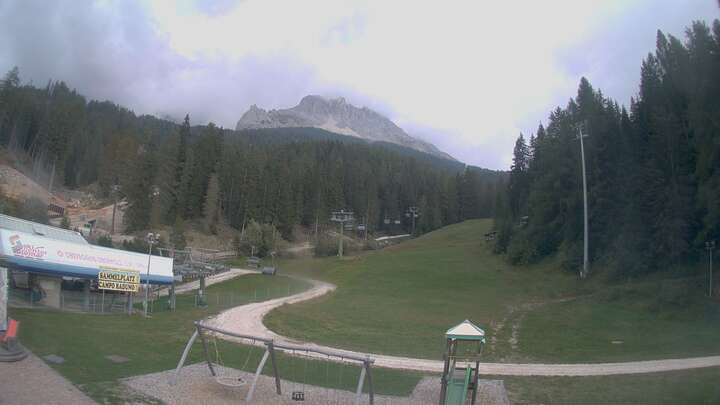 Obereggen Obereggen - Oberholz Base Station snow cam captured at 16 September 2026 at 7:27 pm GMT+2