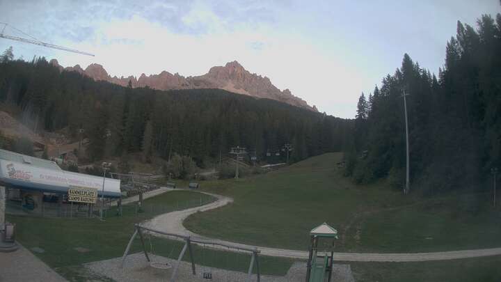 Obereggen Obereggen - Oberholz Base Station snow cam captured at 20 September 2026 at 7:38 pm GMT+2