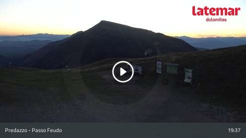 Predazzo Passo Feudo snow cam captured at 12 September 2026 at 7:54 pm GMT+2