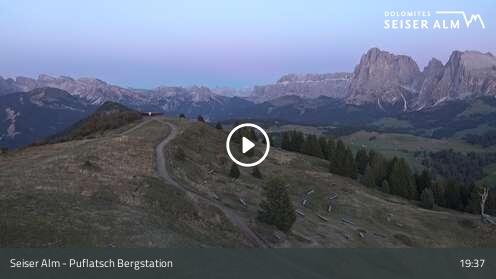 Seis am Schlern Puflatsch Upper Station snow cam captured at 12 September 2026 at 7:38 pm GMT+2