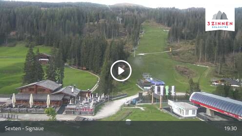 Sexten (3Zinnen Dolomites) Signaue snow cam captured at 12 September 2026 at 7:38 pm GMT+2