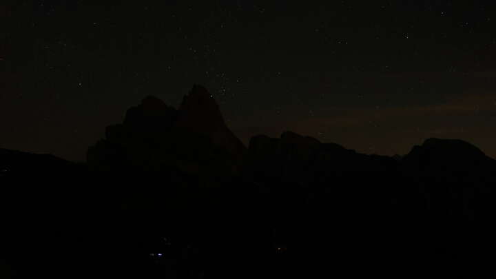 St. Christina (Val Gardena/Gröden) Seceda snow cam captured at 19 September 2026 at 11:57 pm GMT+2