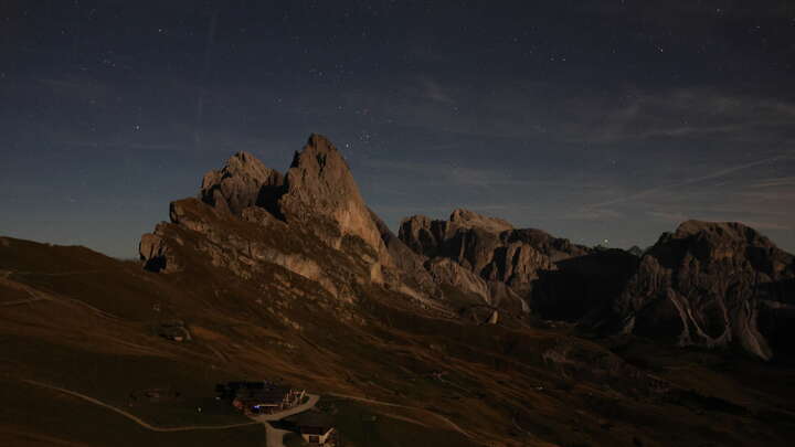 St. Christina (Val Gardena/Gröden) Seceda snow cam captured at 21 September 2026 at 11:40 pm GMT+2