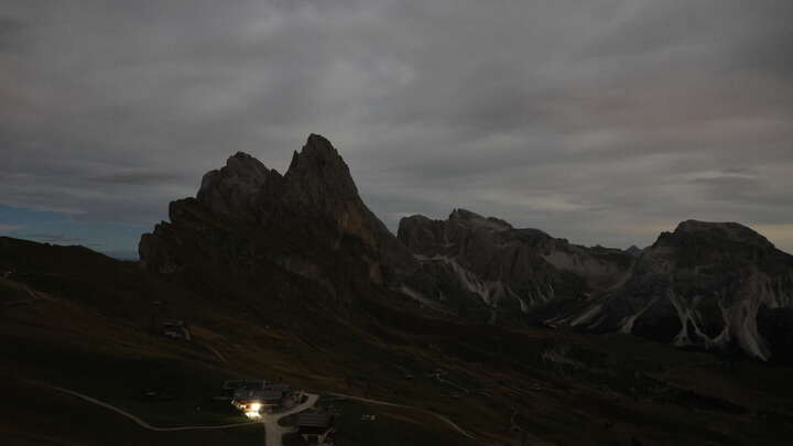 St. Christina (Val Gardena/Gröden) Seceda snow cam captured at 23 September 2026 at 11:55 pm GMT+2