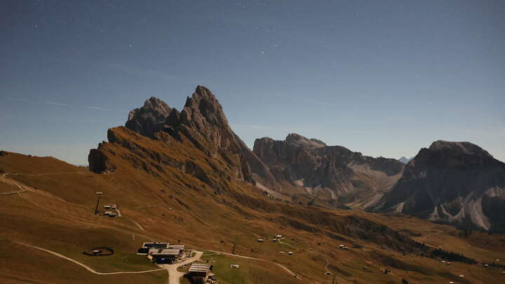 St. Christina (Val Gardena/Gröden) Seceda snow cam captured at 27 September 2026 at 11:44 pm GMT+2