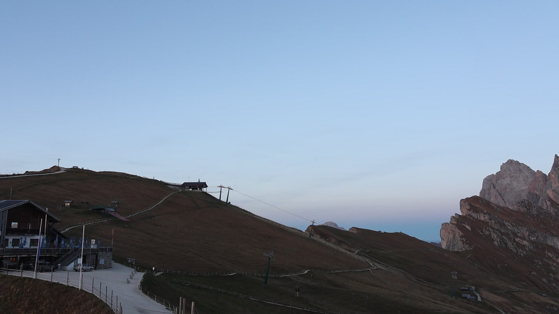 St. Christina (Val Gardena/Gröden) Seceda snow cam captured at 3 October 2026 at 6:57 pm GMT+2
