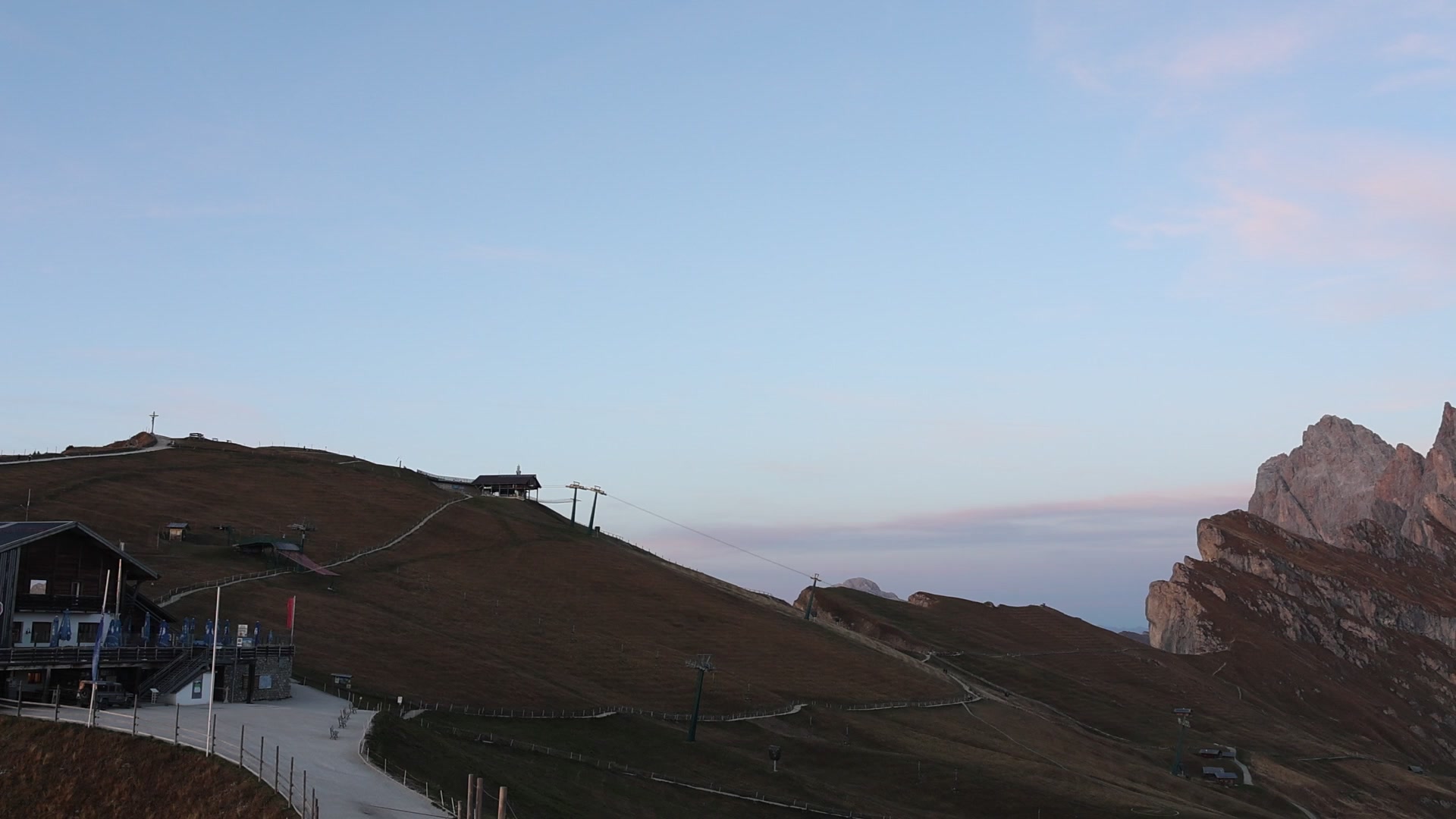 St. Christina (Val Gardena/Gröden) Seceda snow cam captured at 4 October 2026 at 7:09 pm GMT+2
